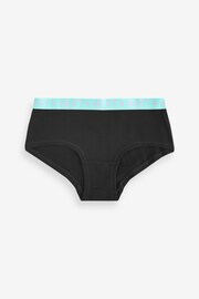 Black Bright Elastic Hipsters 7 Pack (2-16yrs) - Image 6 of 10