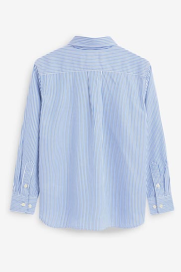 Polo Ralph Lauren Boys Striped Cotton Poplin Logo Shirt