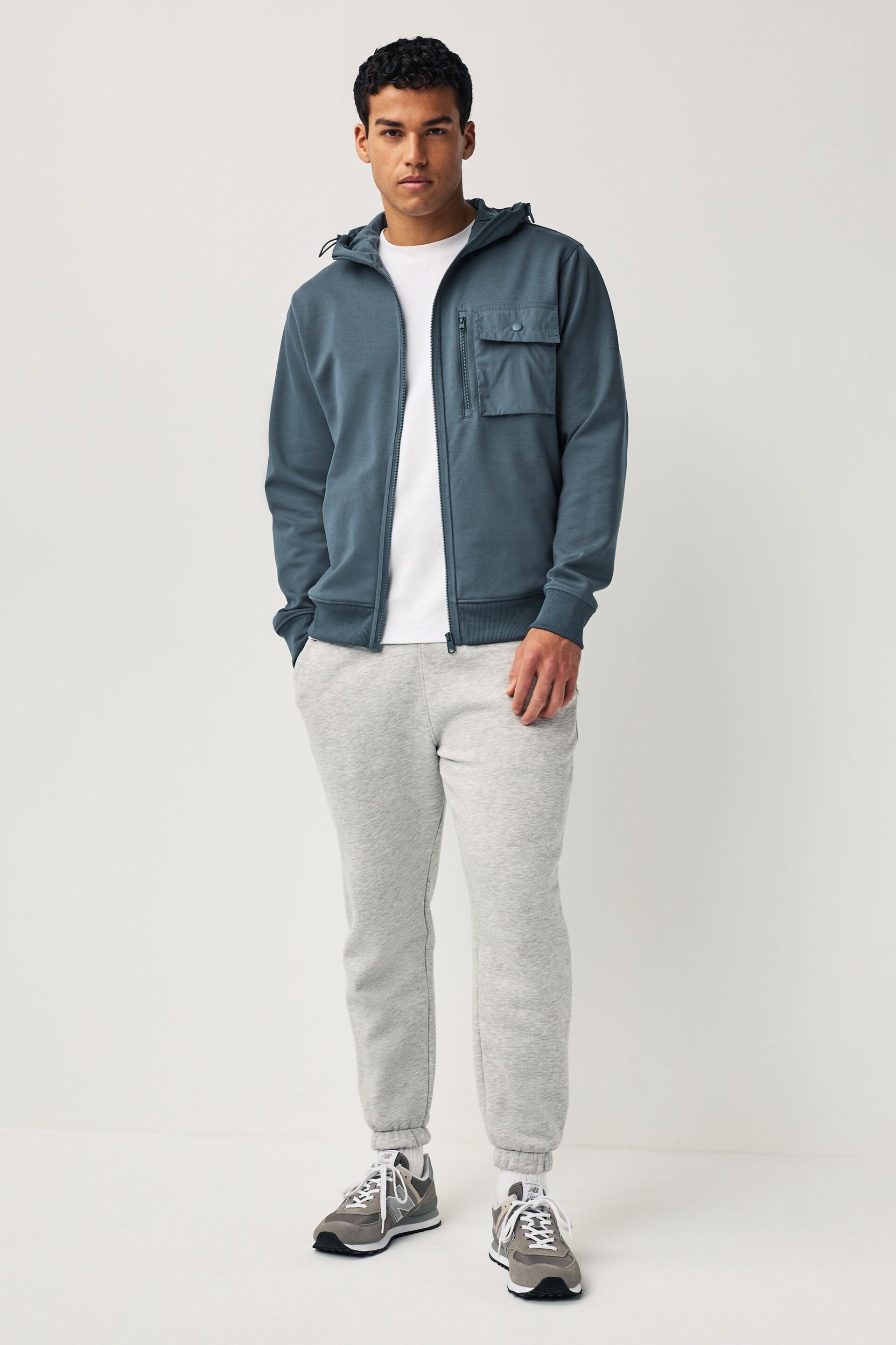 Denim Hooded Utility Zip Through Jacket - Image 2 of 8