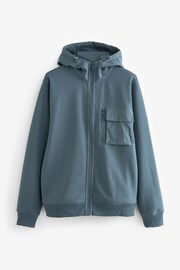 Denim Hooded Utility Zip Through Jacket - Image 6 of 8