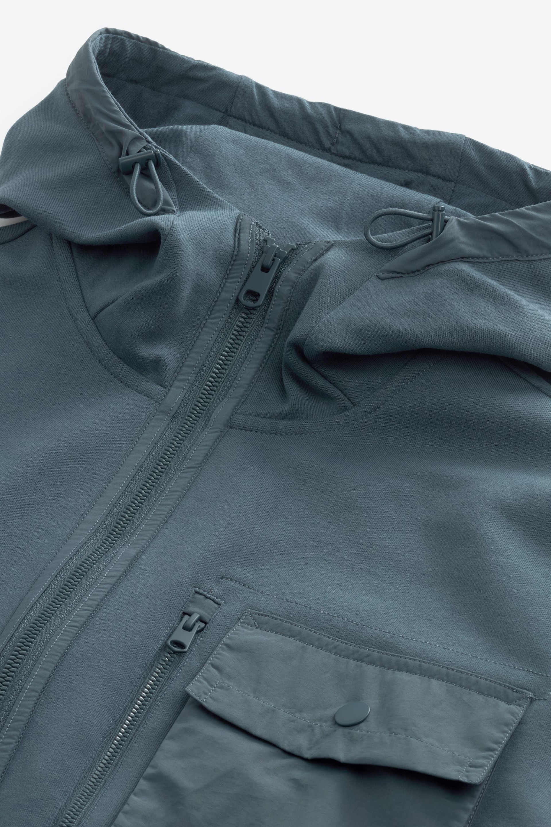 Denim Hooded Utility Zip Through Jacket - Image 7 of 8