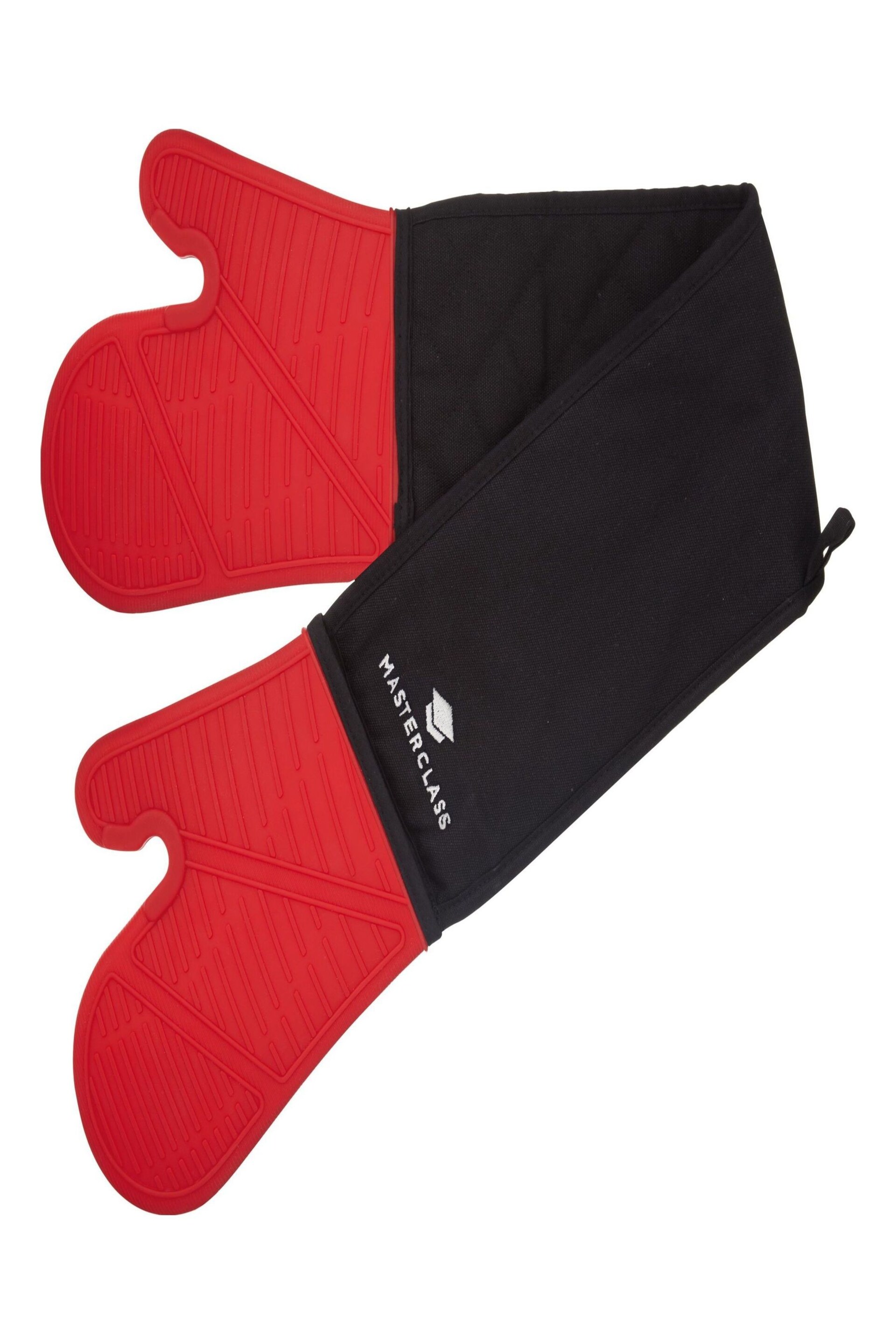Masterclass Red Seamless Silicone Double Oven Glove - Image 3 of 3