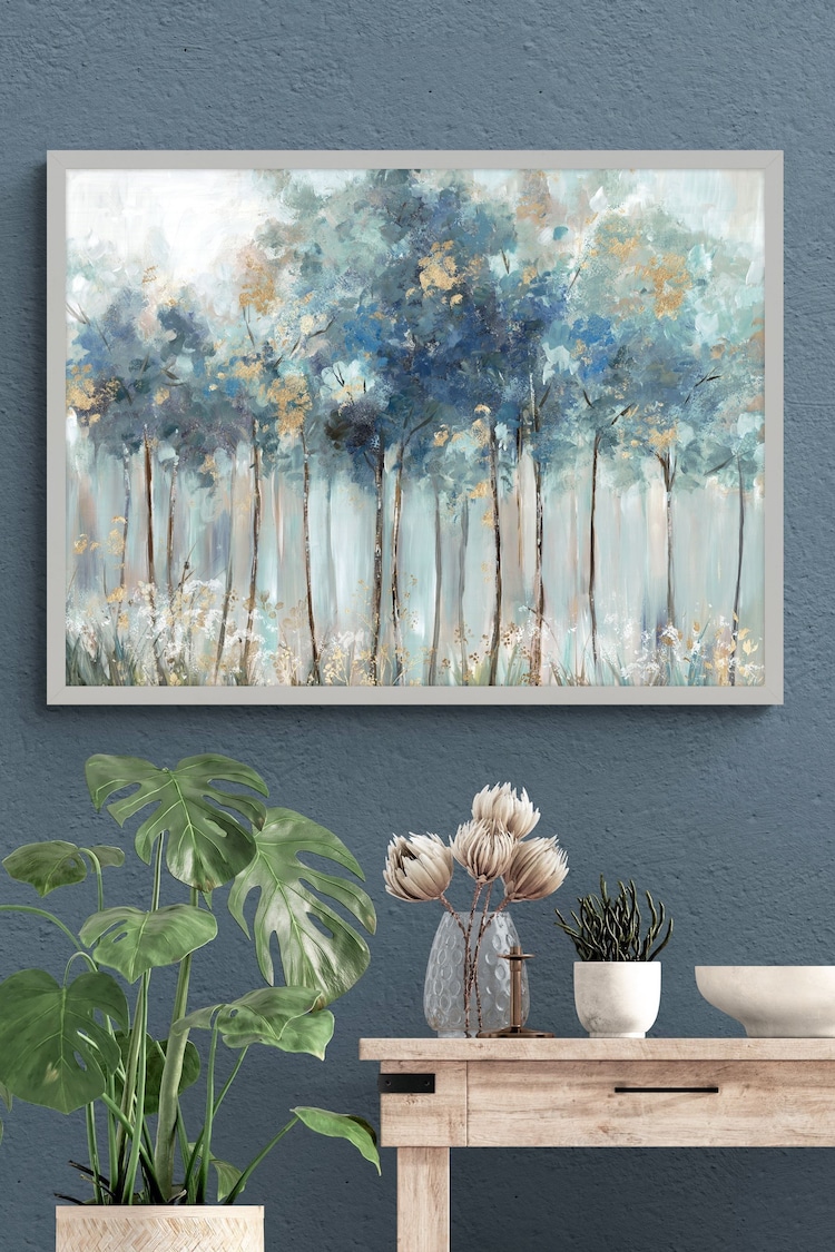 Artko Blue Golden Forest by Allison Pearce Framed Art - Image 1 of 3