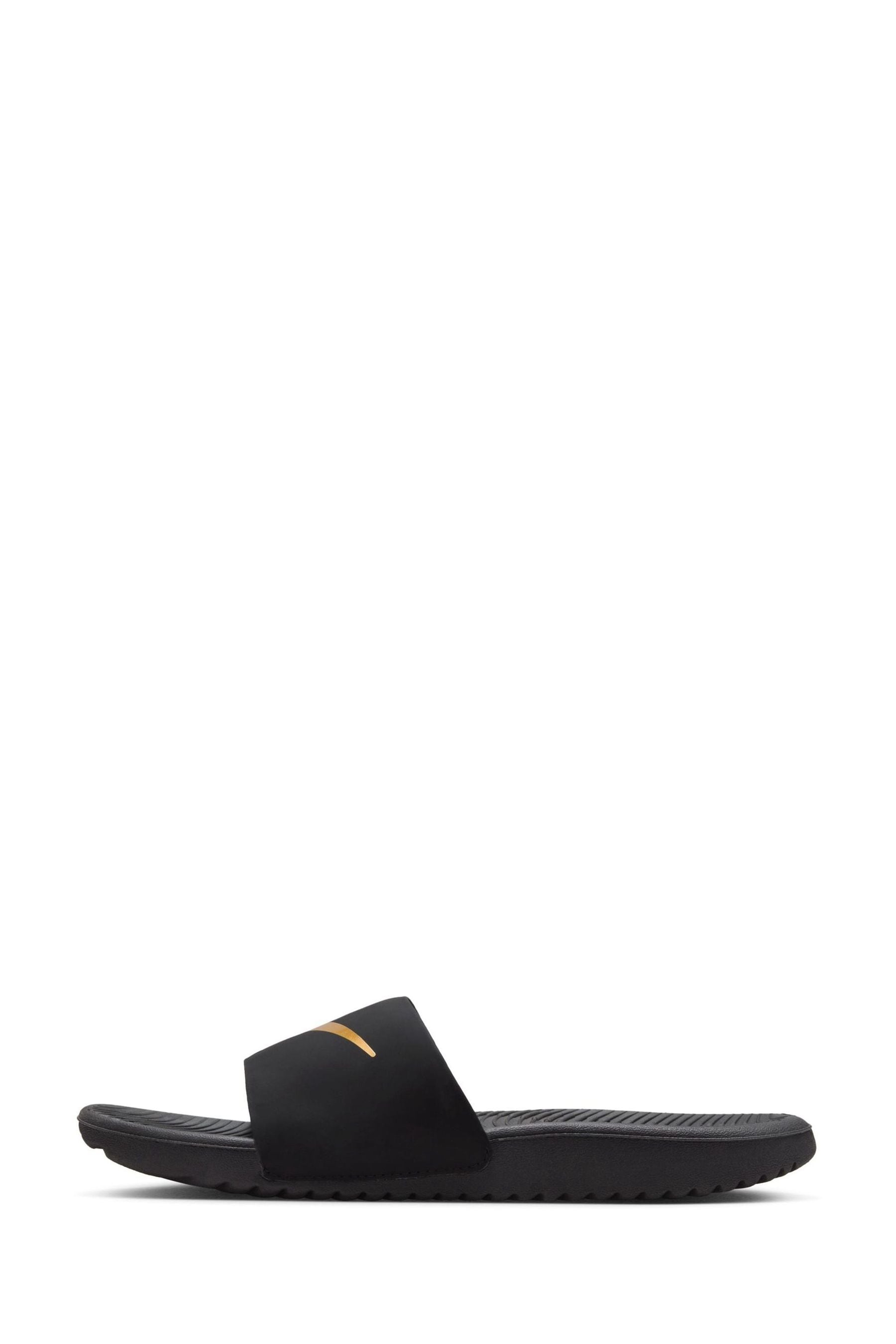 Buy Nike Black Gold Kawa Junior Youth Sliders from the Next UK online shop