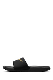Nike Black/Gold Kawa Junior/Youth Sliders - Image 2 of 6