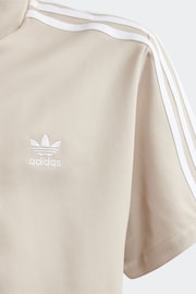 adidas Originals Beige Adicolor Short Sleeve Jumpsuit - Image 4 of 6