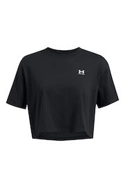 Under Armour Black Boxy Logo Crop T-Shirt - Image 3 of 7