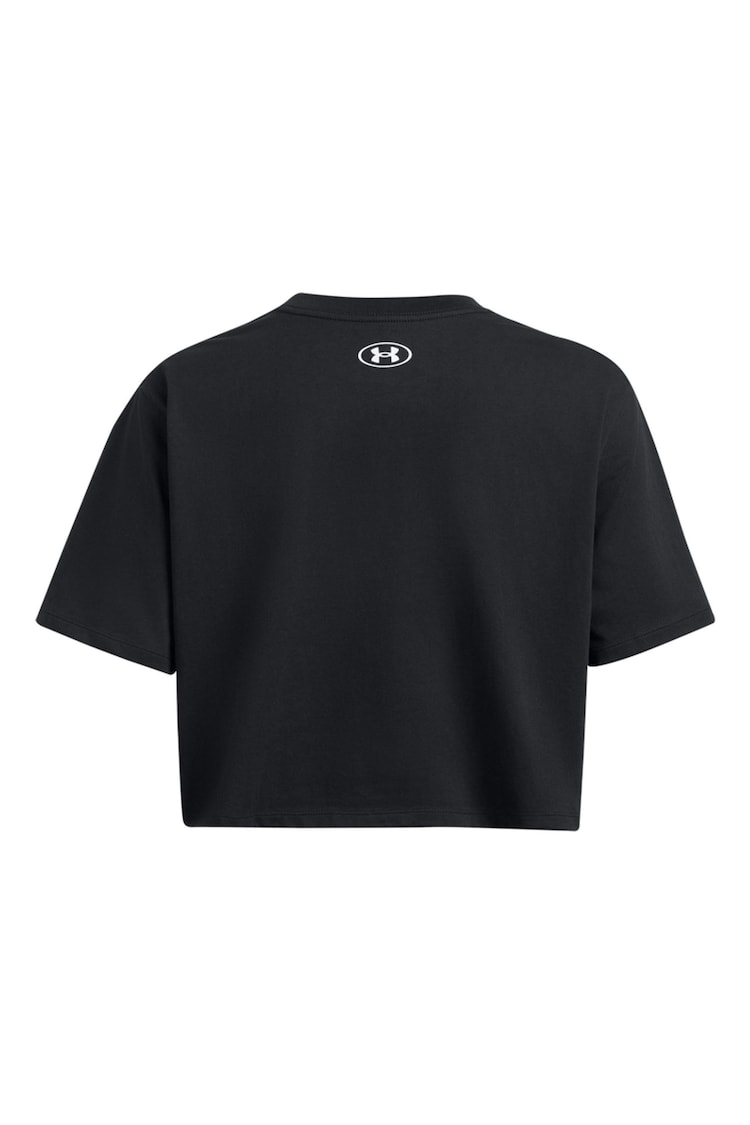 Under Armour Black Boxy Logo Crop T-Shirt - Image 4 of 4