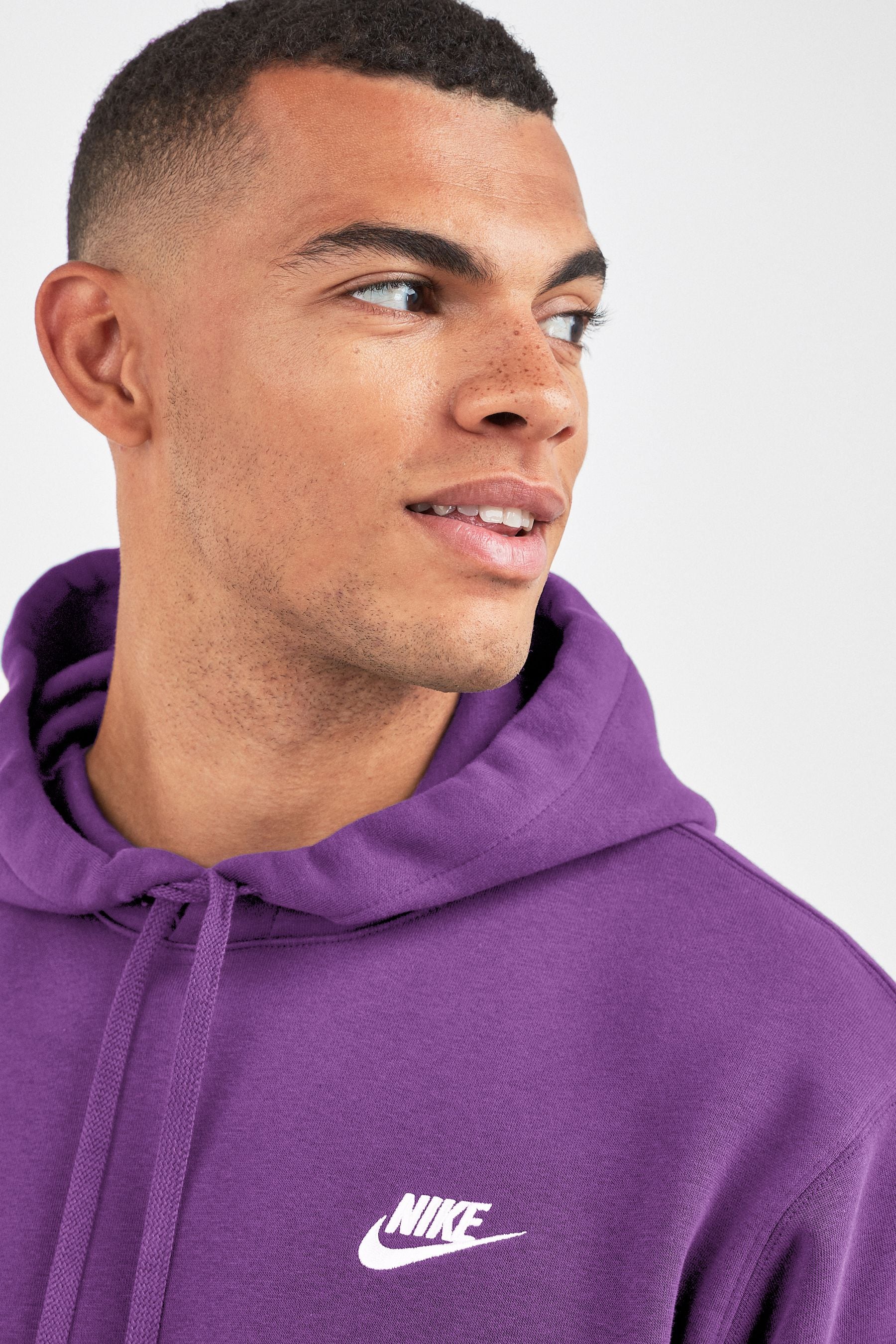 Buy Nike Lilac Purple Club Pullover Hoodie from Next Ireland