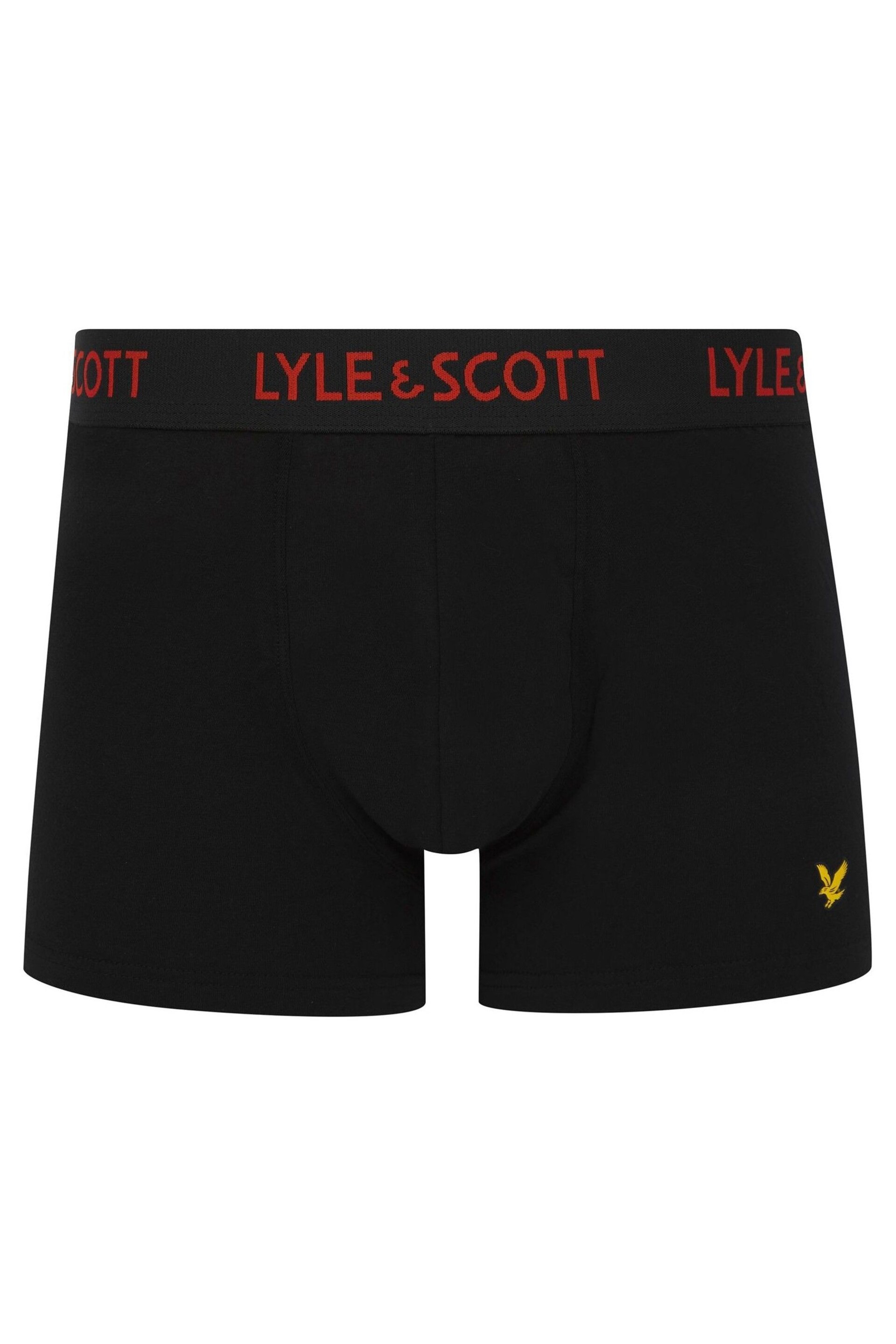 Lyle & Scott Barclay Underwear Black Trunks 3 Pack - Image 3 of 4
