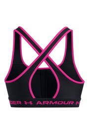 Under Armour Dark Black Crossback Mid Support Bra - Image 9 of 9