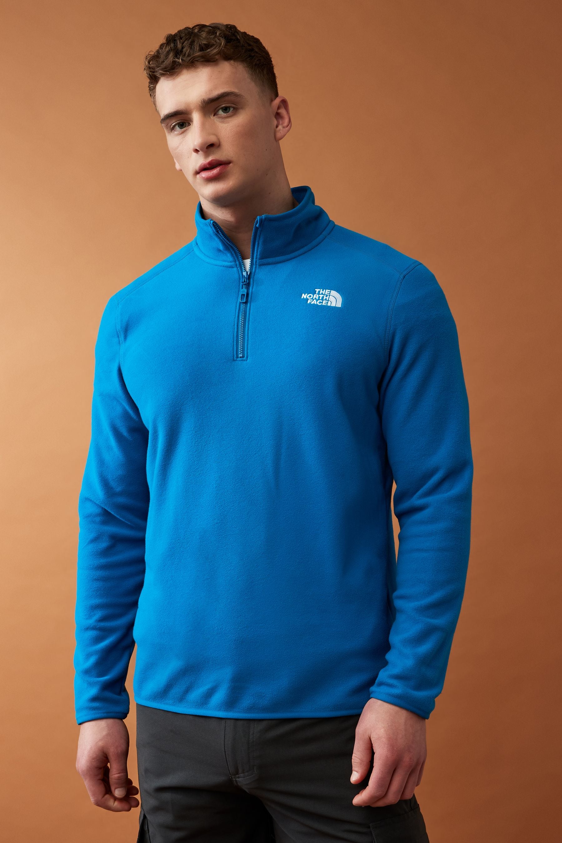 Buy The North Face Blue Navy Mens Glacier 1 4 Zip Fleece from Next Luxembourg