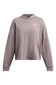 Under Armour Grey Rival Terry Oversized Hoodie - Image 3 of 4