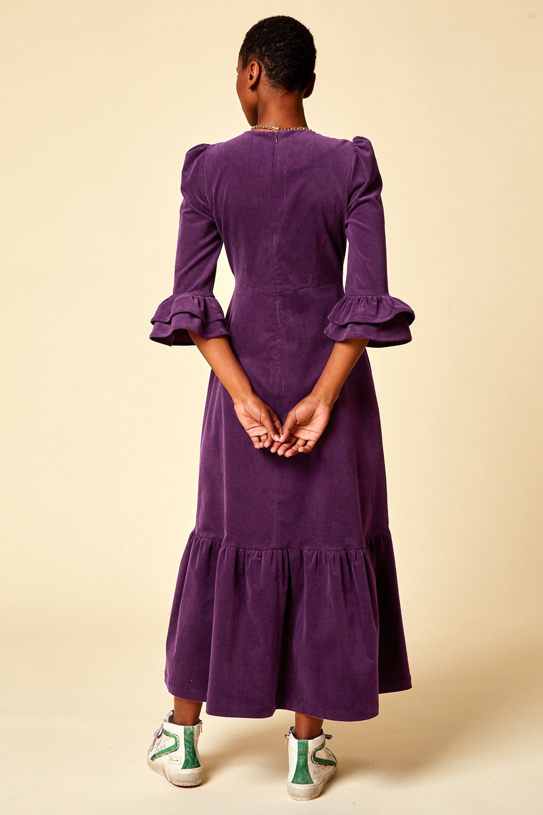 Buy Aspiga Purple Victoria Corduroy Dress from Next Luxembourg