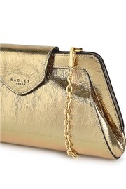 Radley London Gold Tone Sundown Avenue Metallic Medium Flap-Over Clutch - Image 3 of 4