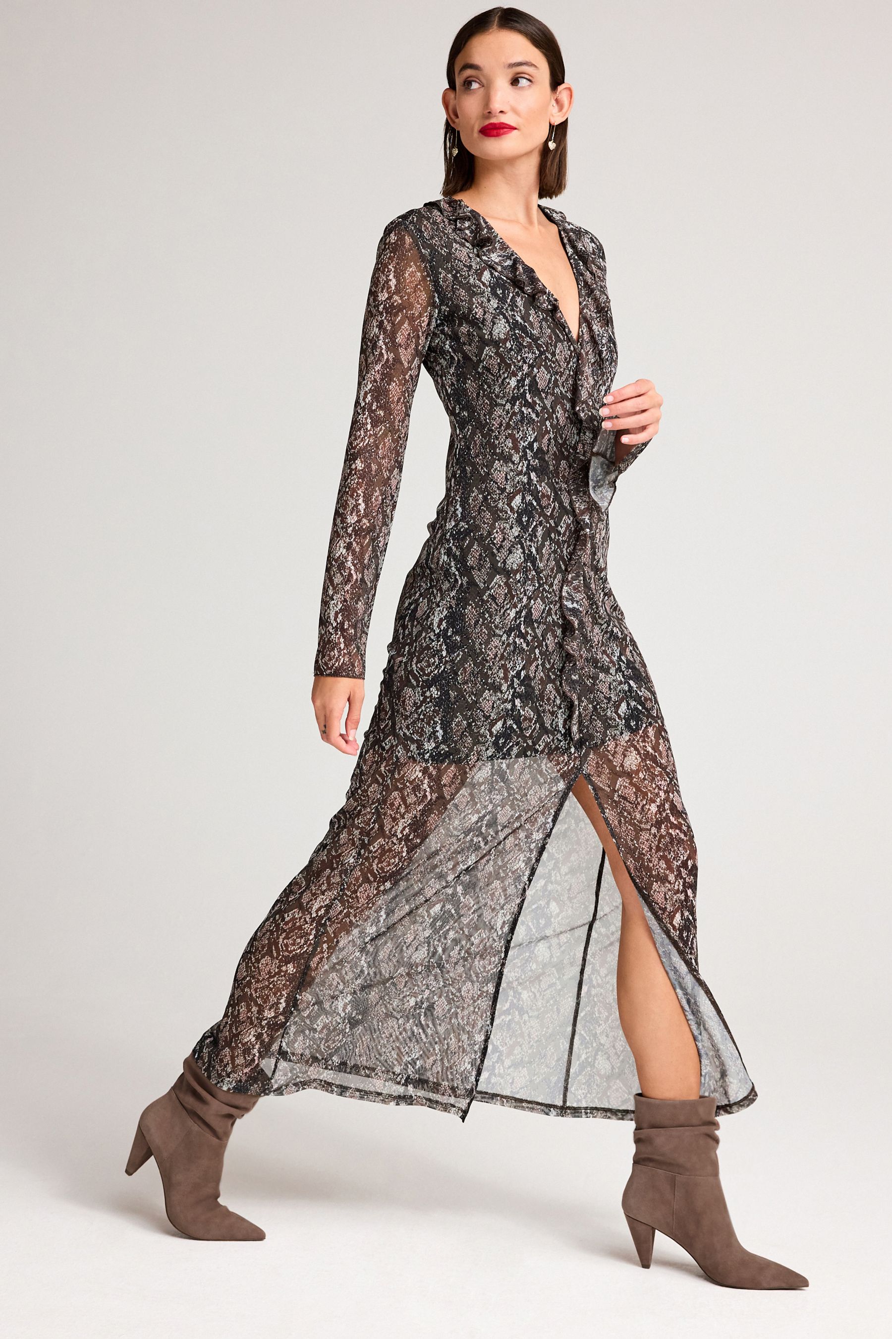 Maxi dress snake print online