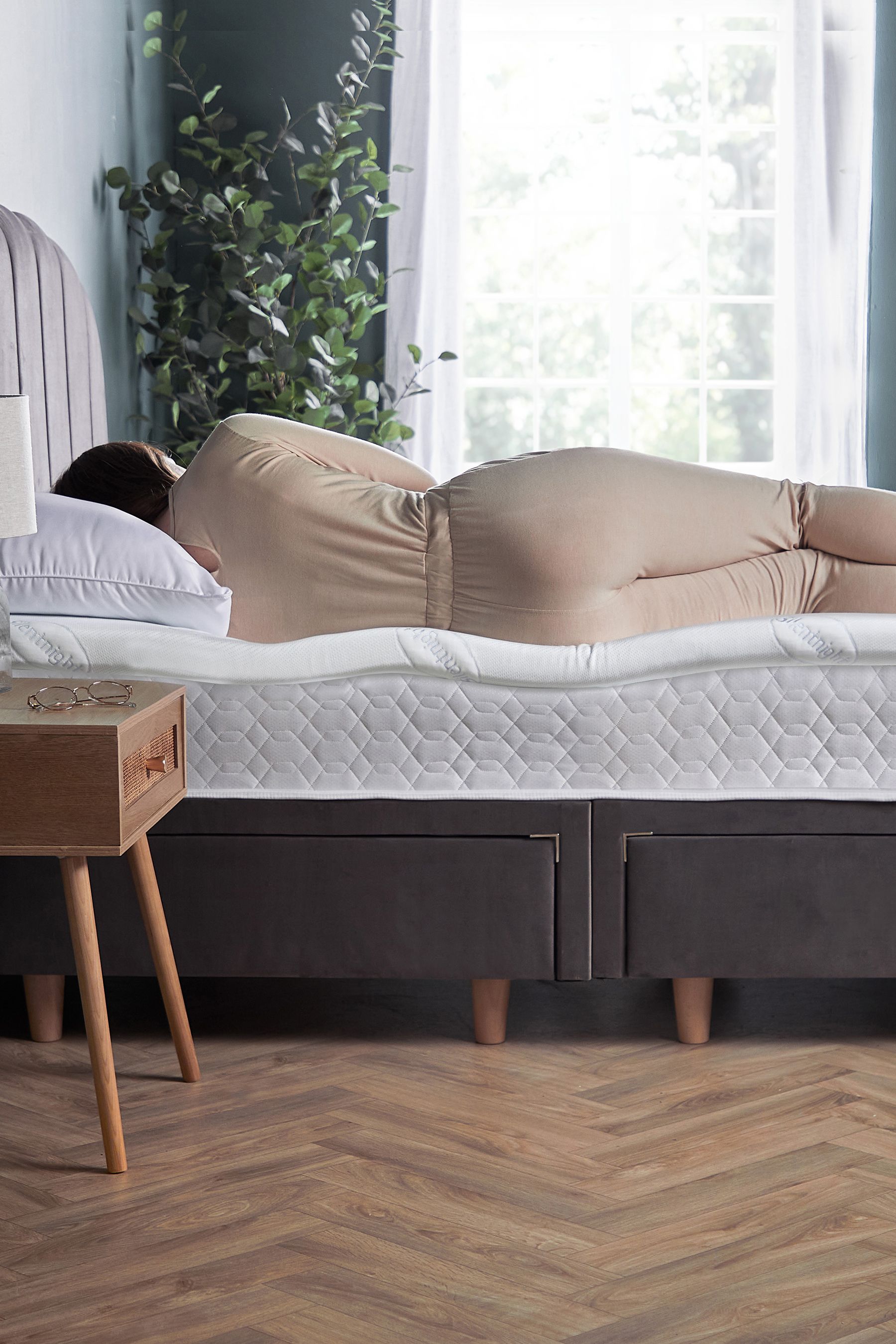Silent night memory foam sales mattress topper