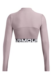 Under Armour Grey Heat Gear Rib 1/4 Zip Sweat Top - Image 4 of 4