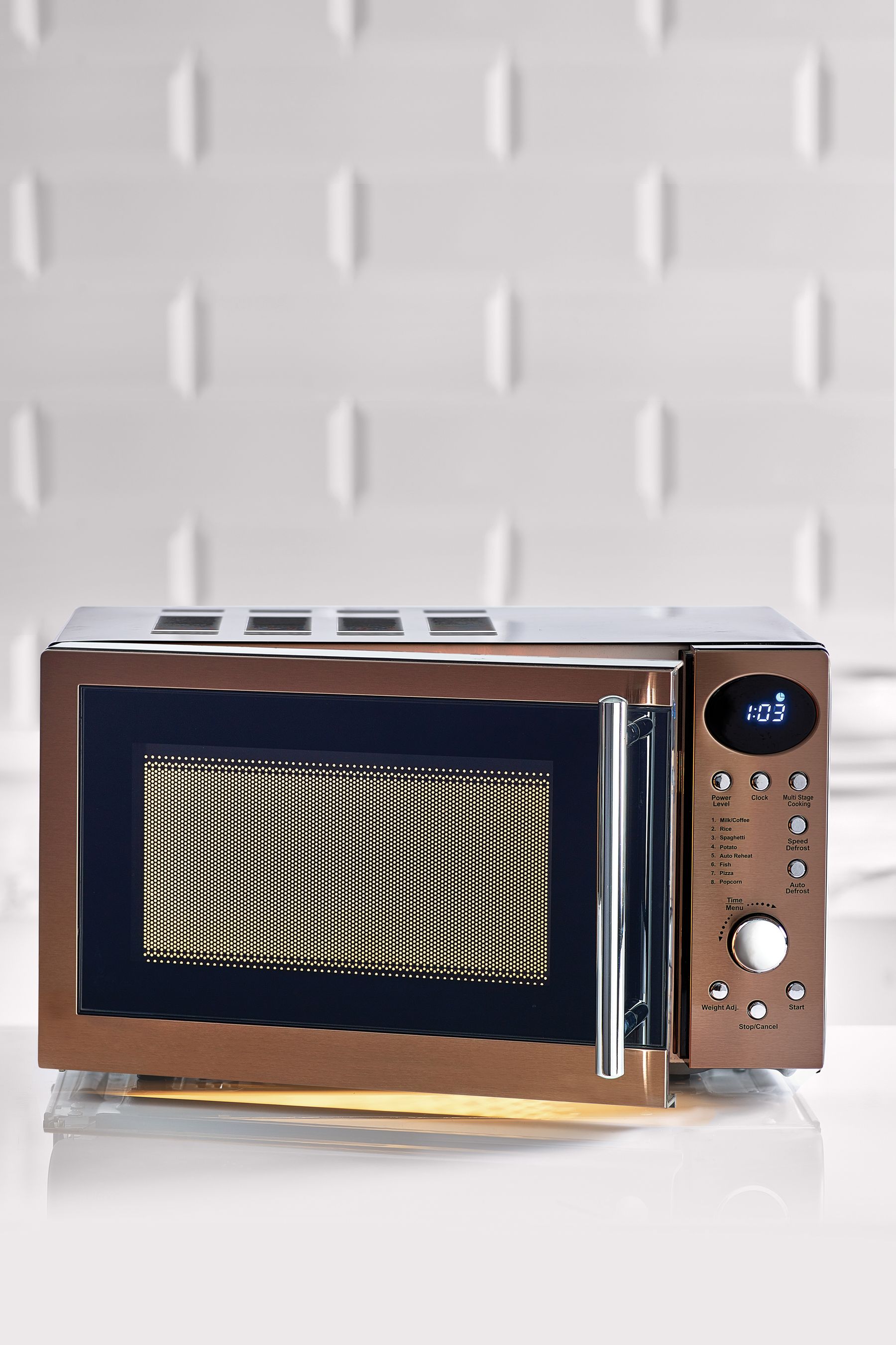 Buy Brushed Copper 800W 20L Microwave from the Next UK online shop
