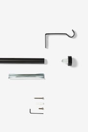 Black Stud Finial Fixed Length 19mm Curtain Pole Kit - Image 4 of 4