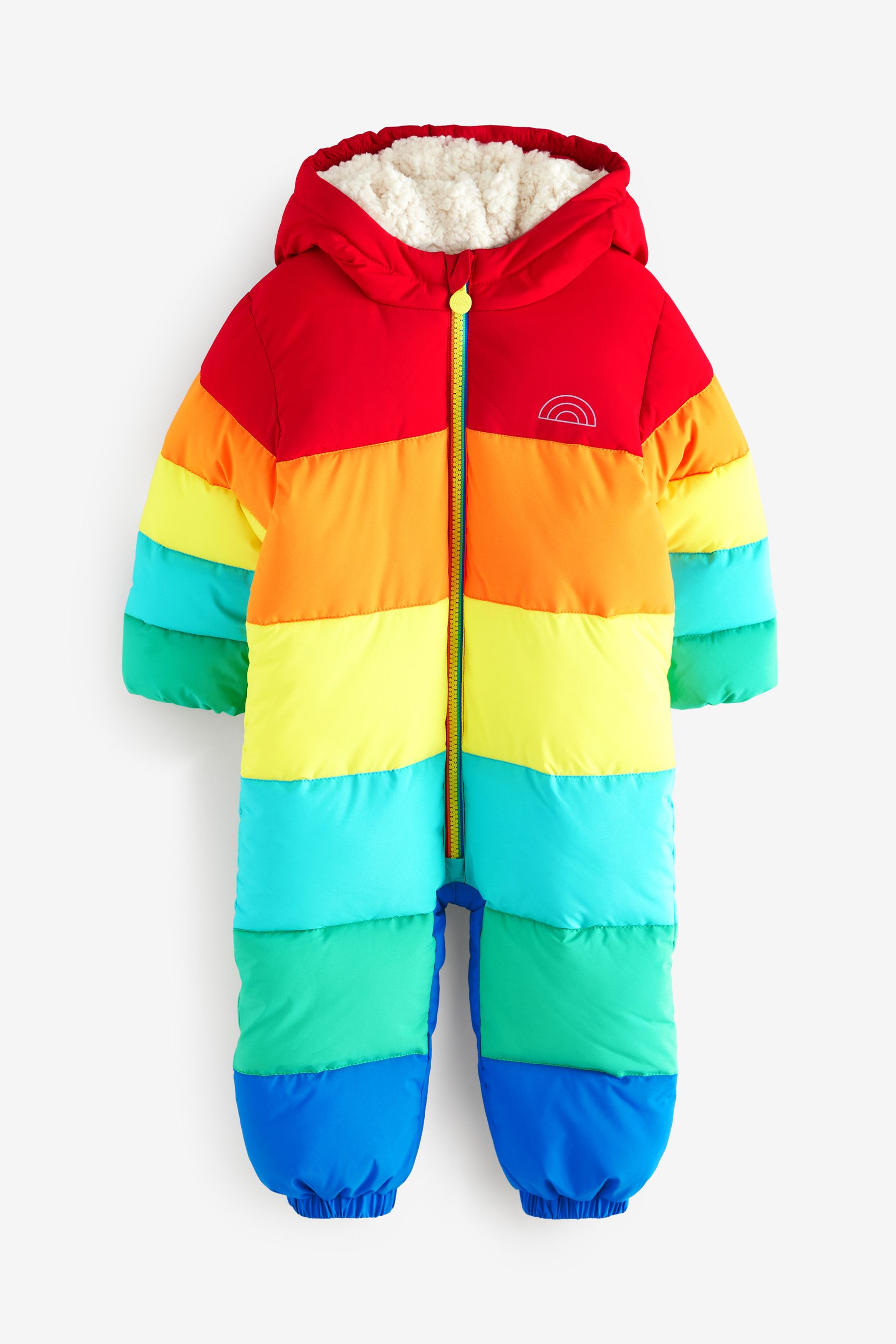 Little Bird by Jools Oliver Multi Rainbow Striped Shower Resistant Snowsuit