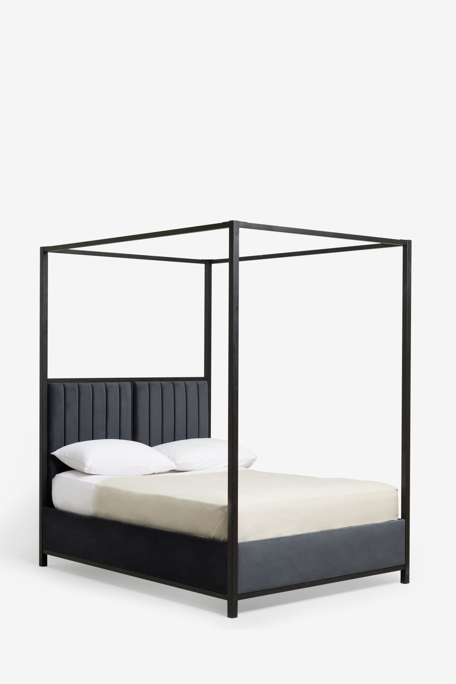 Buy Black and Opulent Velvet Charcoal Langdon Metal 4 Poster