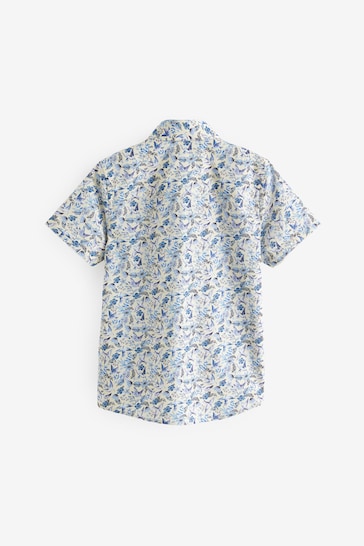 Blue Short Sleeve All-Over Print Shirt (3-12yrs)