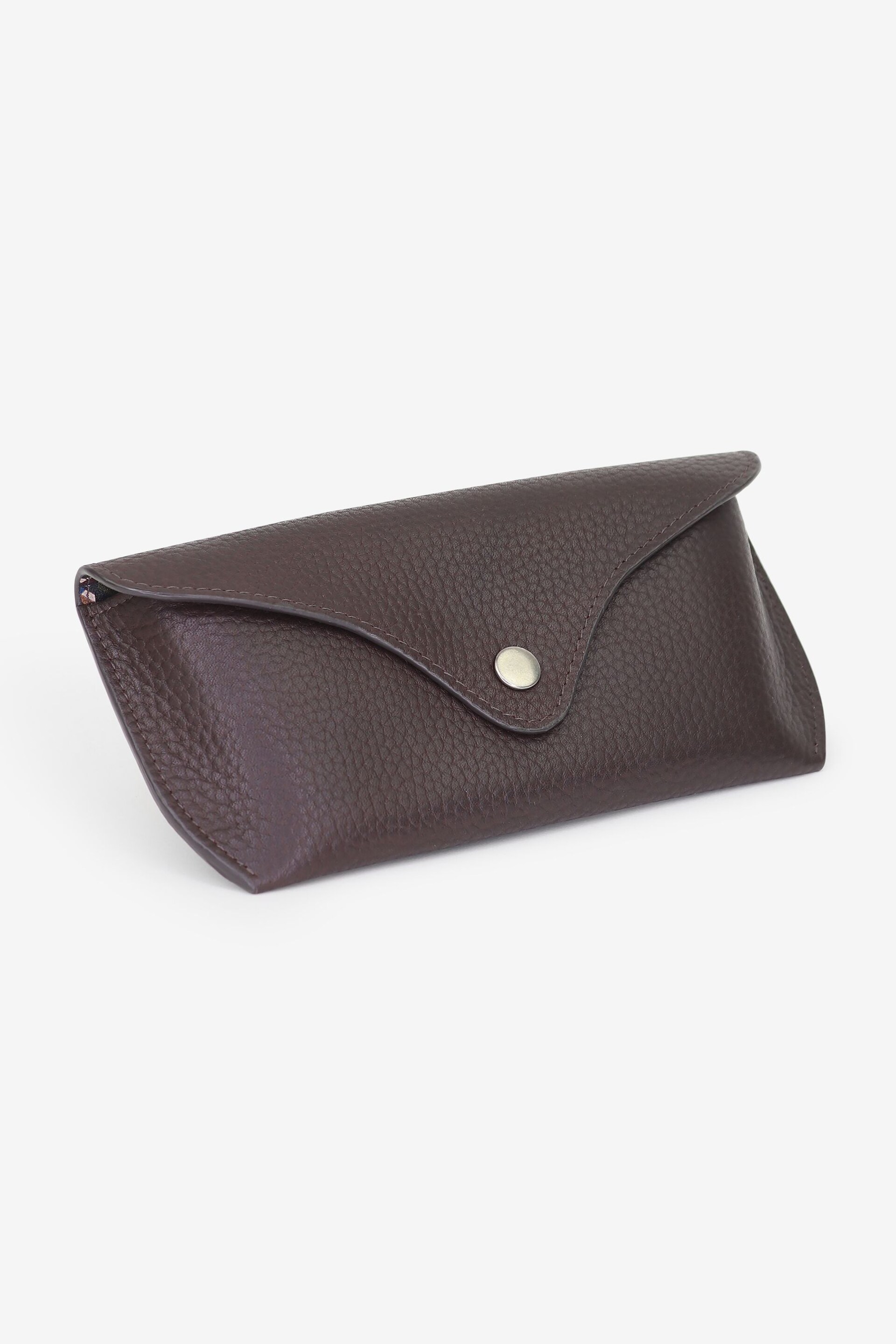 Brown Leather Glasses Case - Image 1 of 4