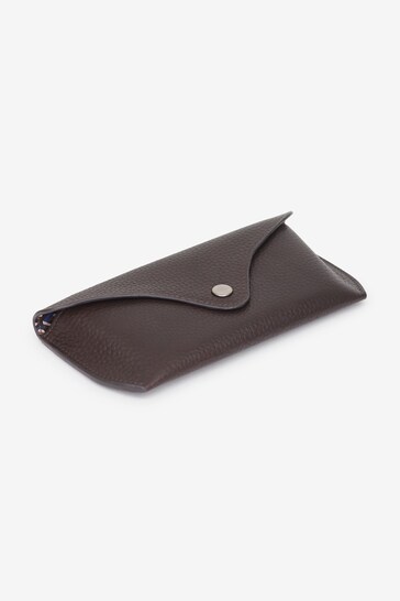 Brown Leather Glasses Case