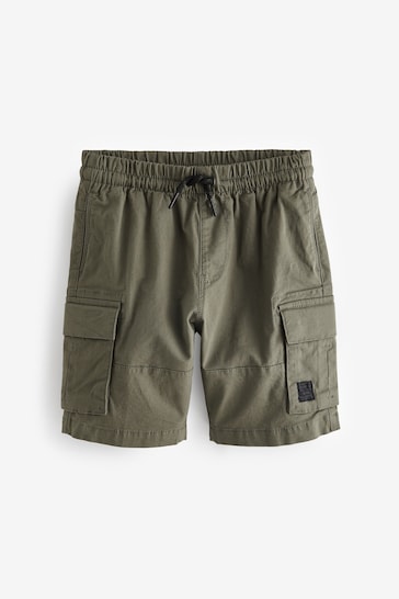 Khaki Green Cargo Shorts (3-16yrs)