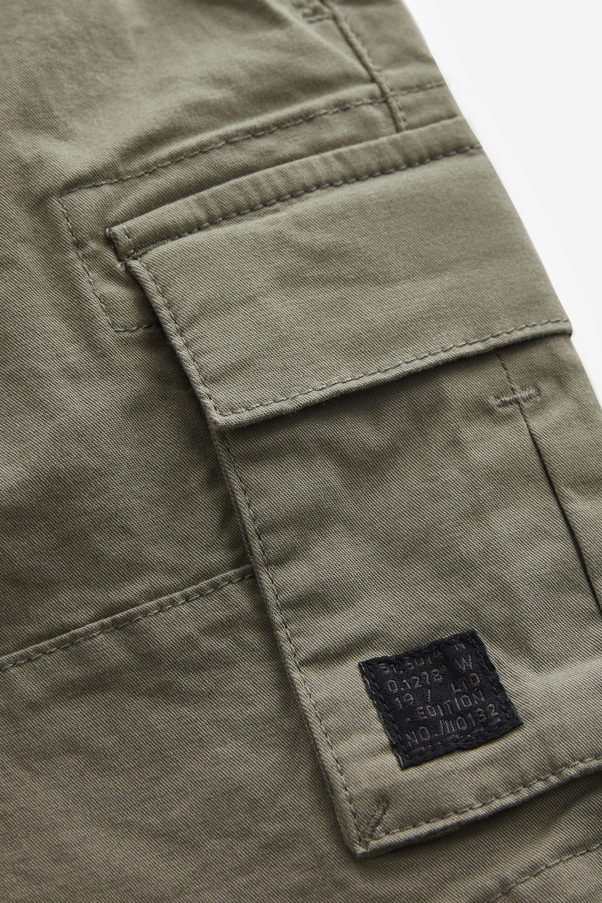 Khaki Green Cargo Shorts (3-16yrs) - Image 3 of 3