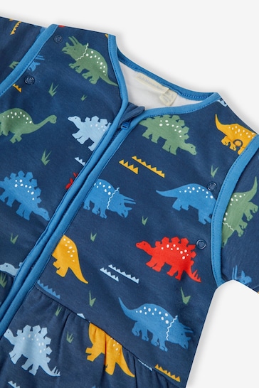 JoJo Maman Bébé Blue Dinosaur Print 3.5 Tog Toddler Sleeping Bag