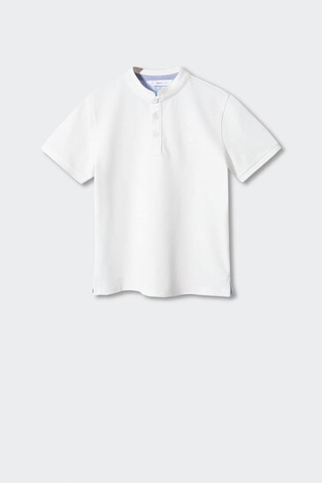Mango Mao Collar Polo Shirt