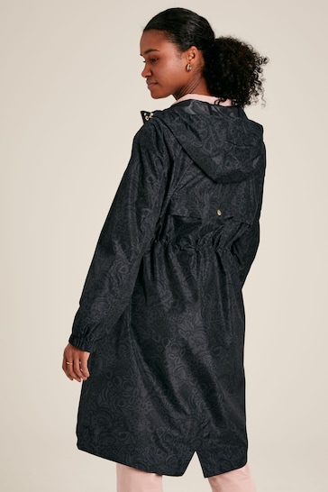 Joules Holkham Navy Waterproof Packable Raincoat With Hood
