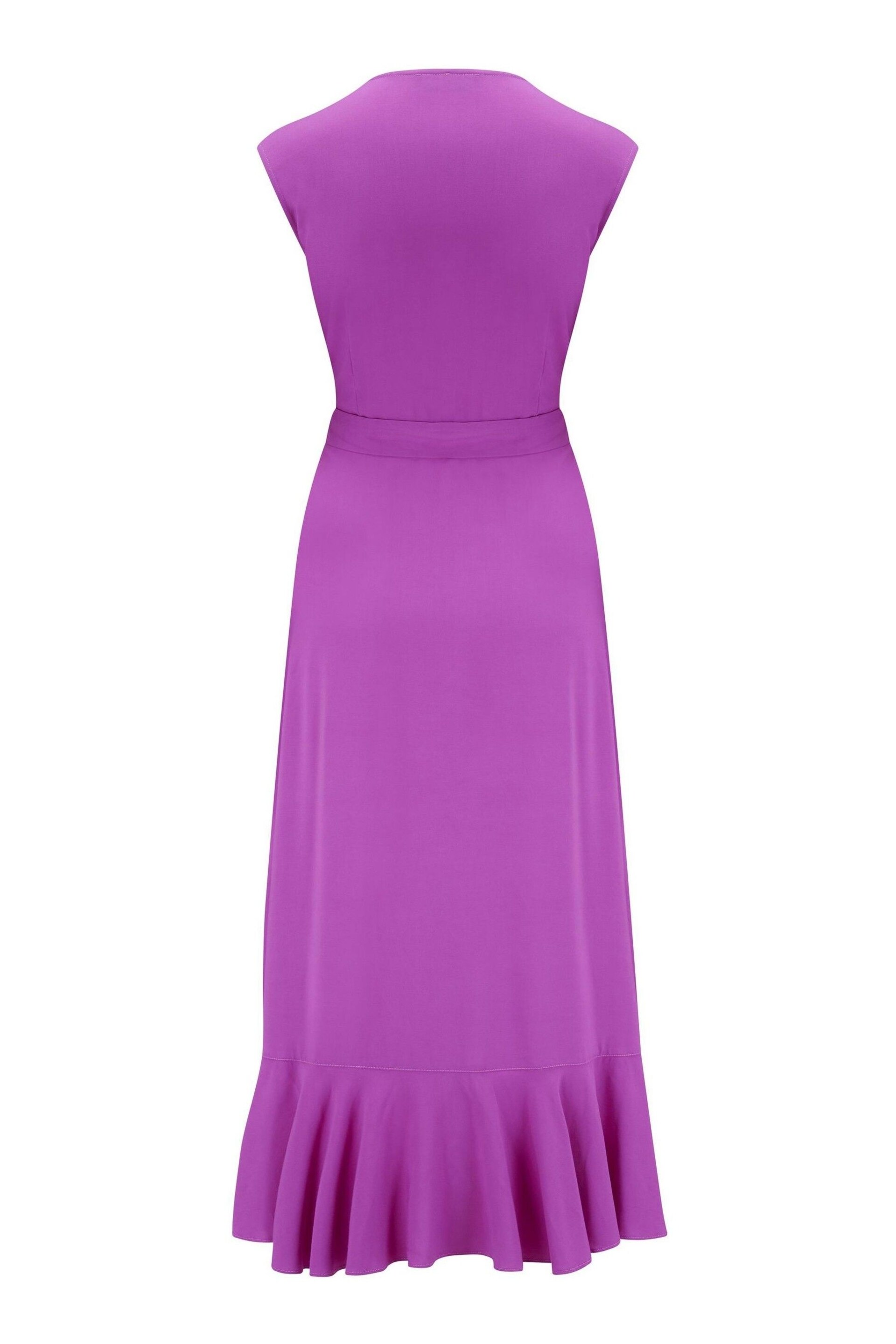 Pour Moi Purple Midaxi Wrap Dress - Image 6 of 6