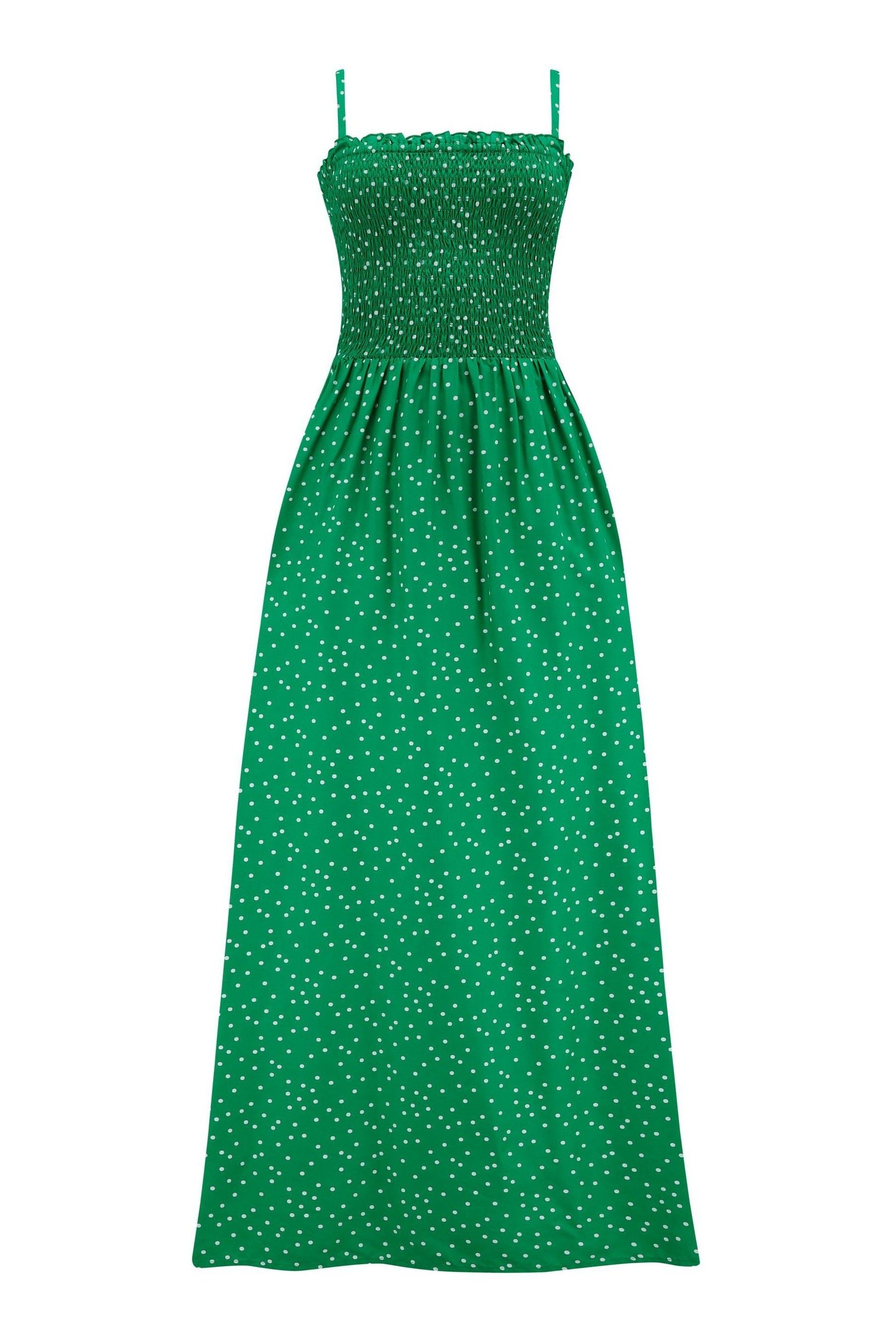 Green spot maxi dress hot sale