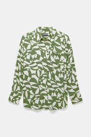 Mint Velvet Green Geo Print Shirt - Image 5 of 7