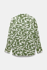 Mint Velvet Green Geo Print Shirt - Image 6 of 7