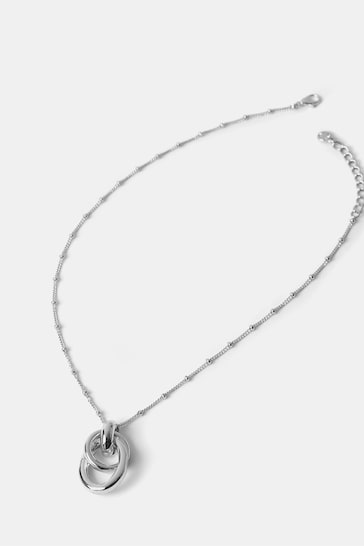 Mint Velvet Silver Tone Pendant Necklace