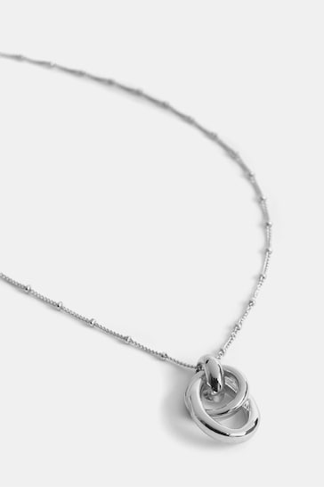 Mint Velvet Silver Tone Pendant Necklace