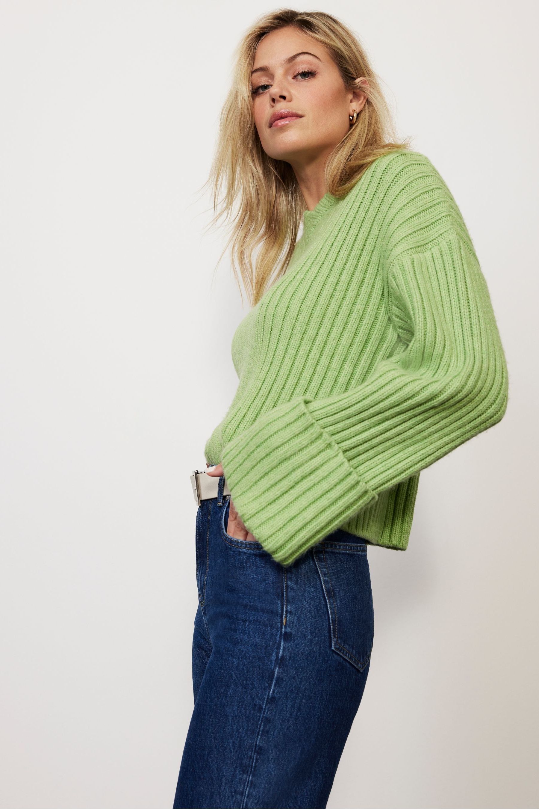 Mint velvet green jumper clearance