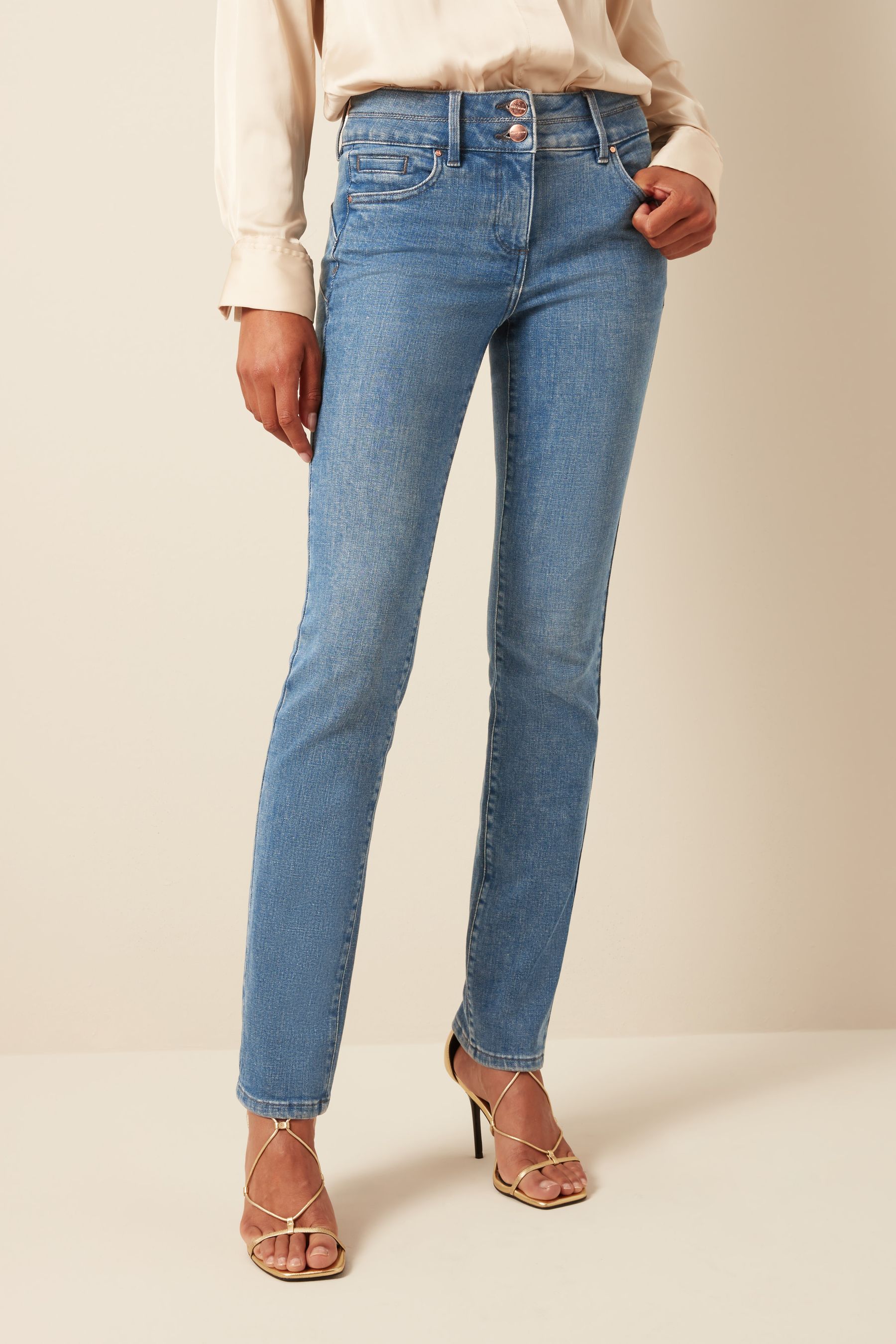 Buy Smoky Blue Slim Lift And Shape Jeans from Next Luxembourg