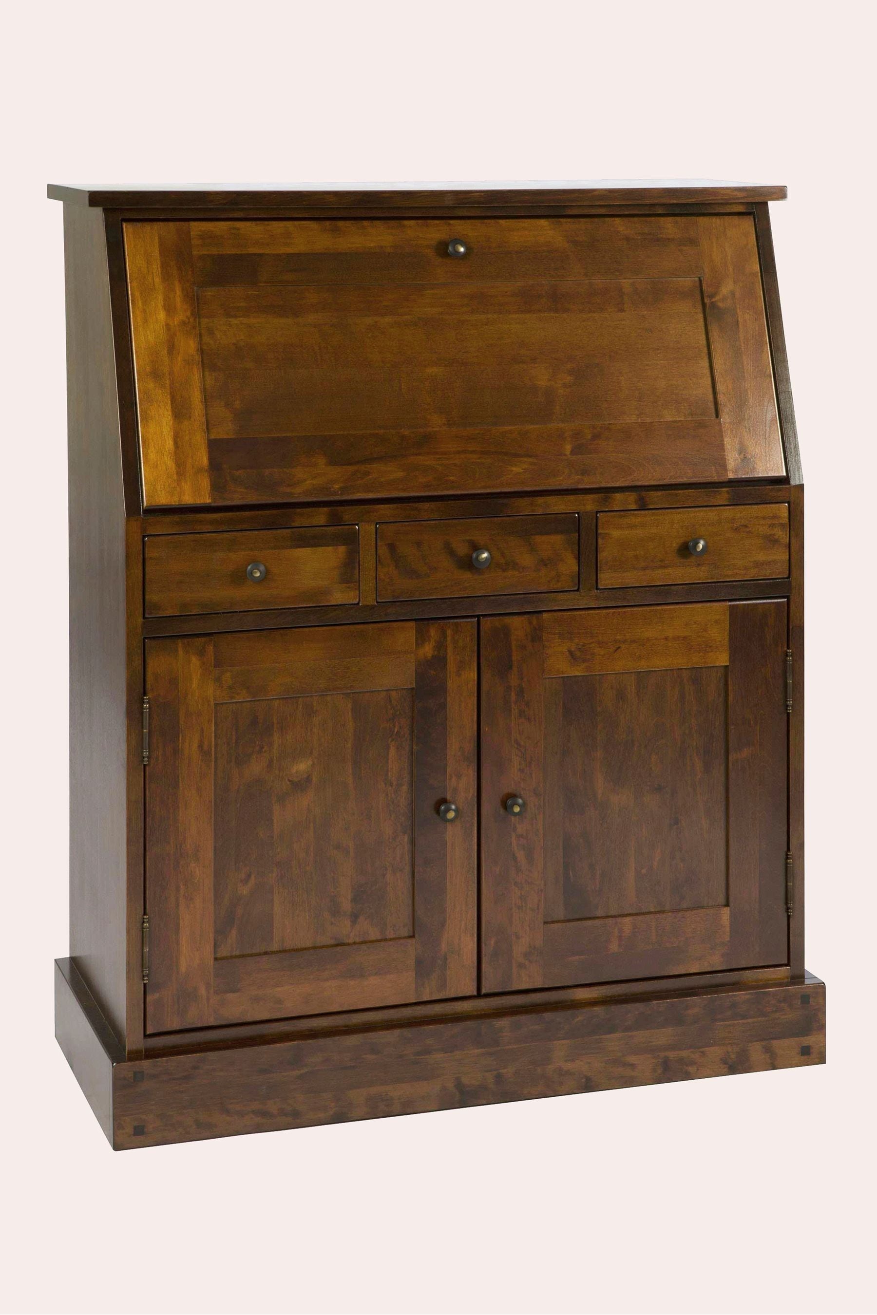 Laura Ashley Dark Chestnut Garrat 2 Door 3 Drawer Bureau Desk