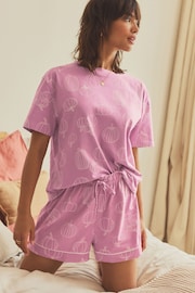 Pink Pumpkin Cotton Short Set Pyjamas - Image 3 of 9