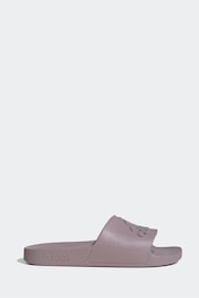 adidas Purple Sportswear Adilette Aqua Slides - Image 1 of 9