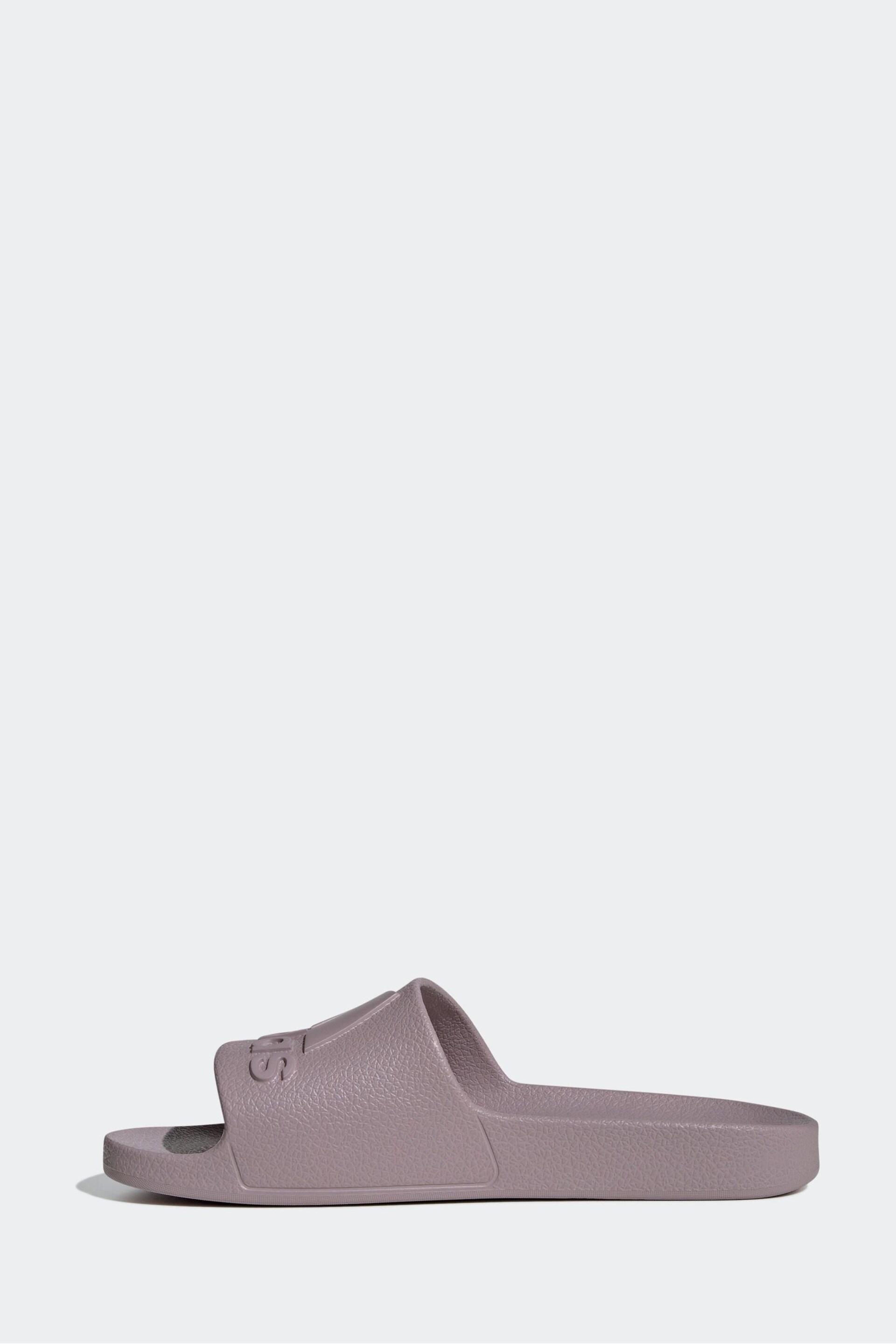 adidas Purple Sportswear Adilette Aqua Slides - Image 2 of 9