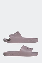 adidas Purple Sportswear Adilette Aqua Slides - Image 5 of 9
