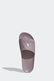 adidas Purple Sportswear Adilette Aqua Slides - Image 6 of 9