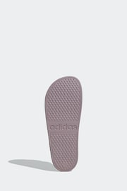 adidas Purple Sportswear Adilette Aqua Slides - Image 7 of 9