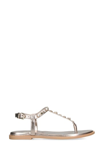 Buy Carvela Gold Precious T-Bar Sandals from the Next UK online shop